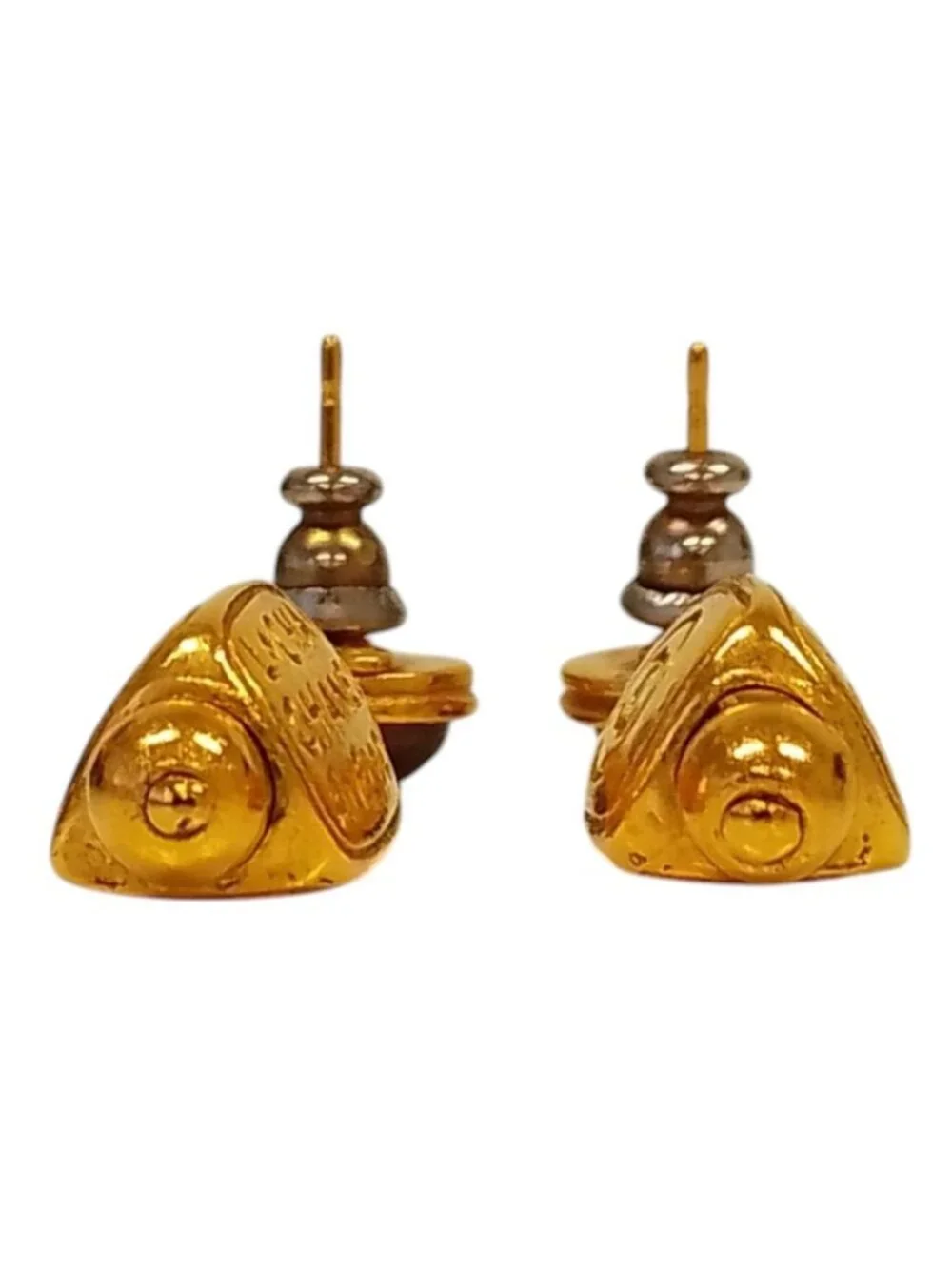 Chanel Vintage Gripoix Swing Earrings Gold Plated
